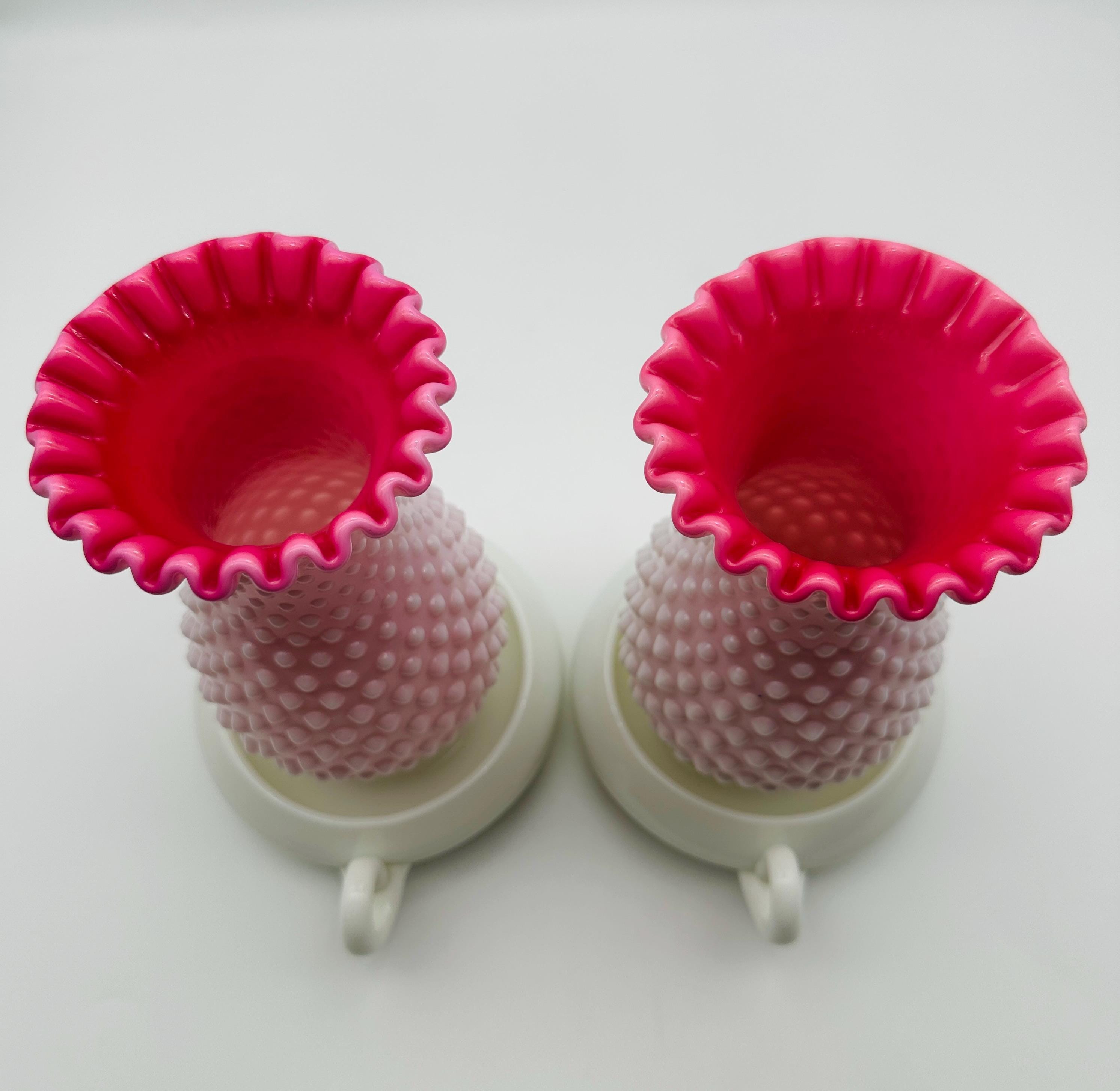 フェントン ピーチブロウ ホブネイル ハリケーンランプ：ヴィンテージ