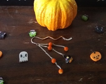 Halloween pumpkin bookmark