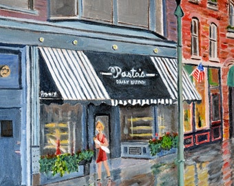 Pasta's Daily Bread, Syracuse, NY - a Print of a Bix DeBaise Original Oil Painting