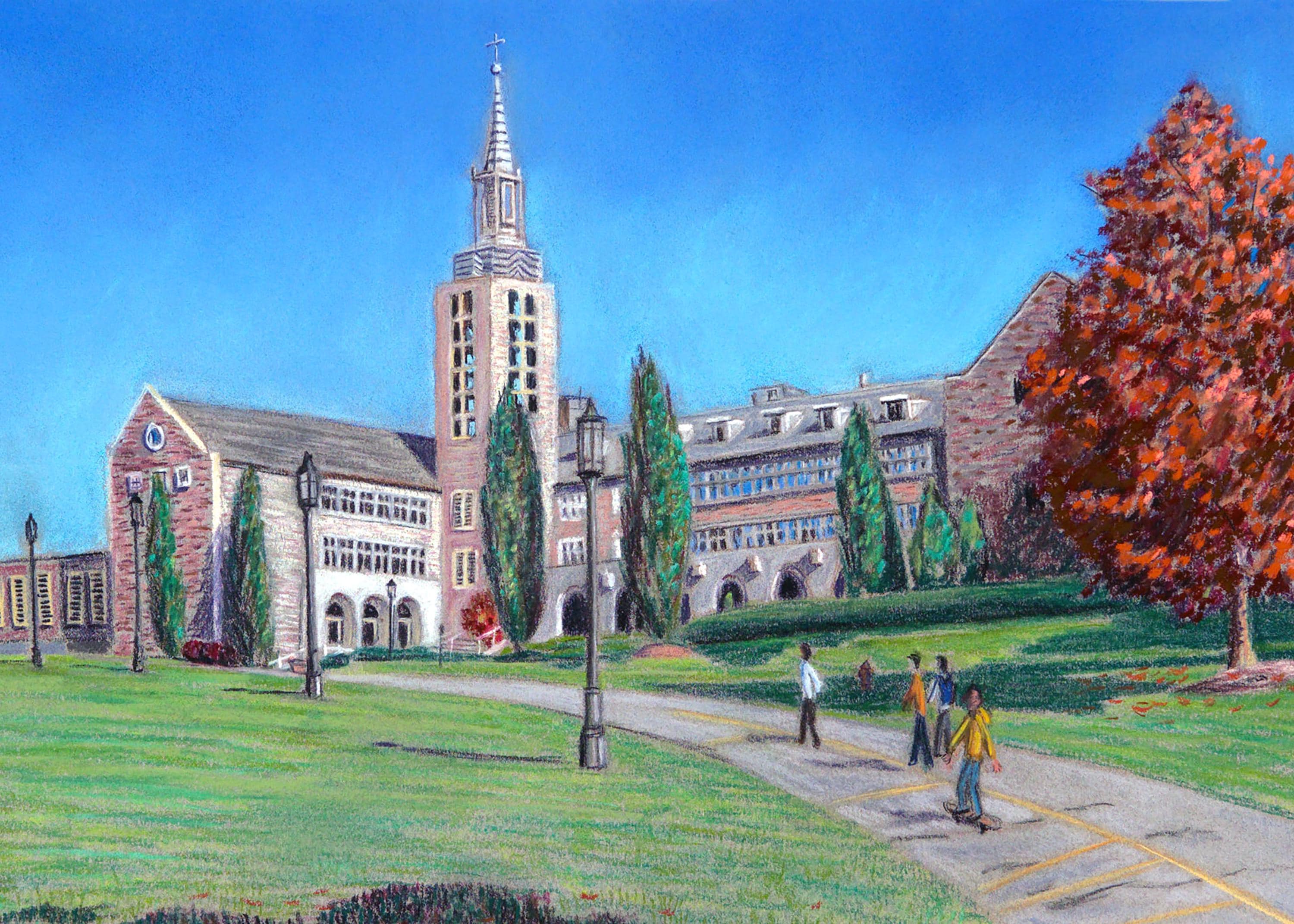 St. John Fisher University, Rochester NY (Pittsford) - an art print by artist Bix DeBaise