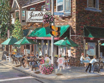 Park Ave, Rochester, NY - Art Print based on an original pastel drawing by Bix DeBaise
