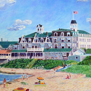 Block Island - una stampa artistica di un dipinto originale di Bix DeBaise