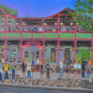 Dominick&#39;s, Ann Arbor, Michigan - art print based on an original pastel drawing by Bix DeBaise