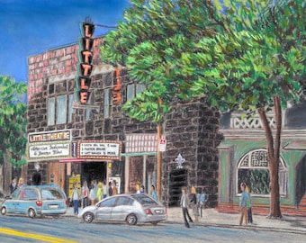 Little Theatre, Rochester, NY - Art Print based on an original pastel drawing by Bix DeBaise
