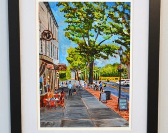 Brockport, NY - an Art Print of an Original Bix Debaise Acrylic