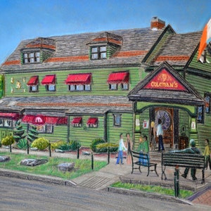 Coleman&#39;s Pub, Syracuse, NY - an art print of a Bix DeBaise original pastel drawing
