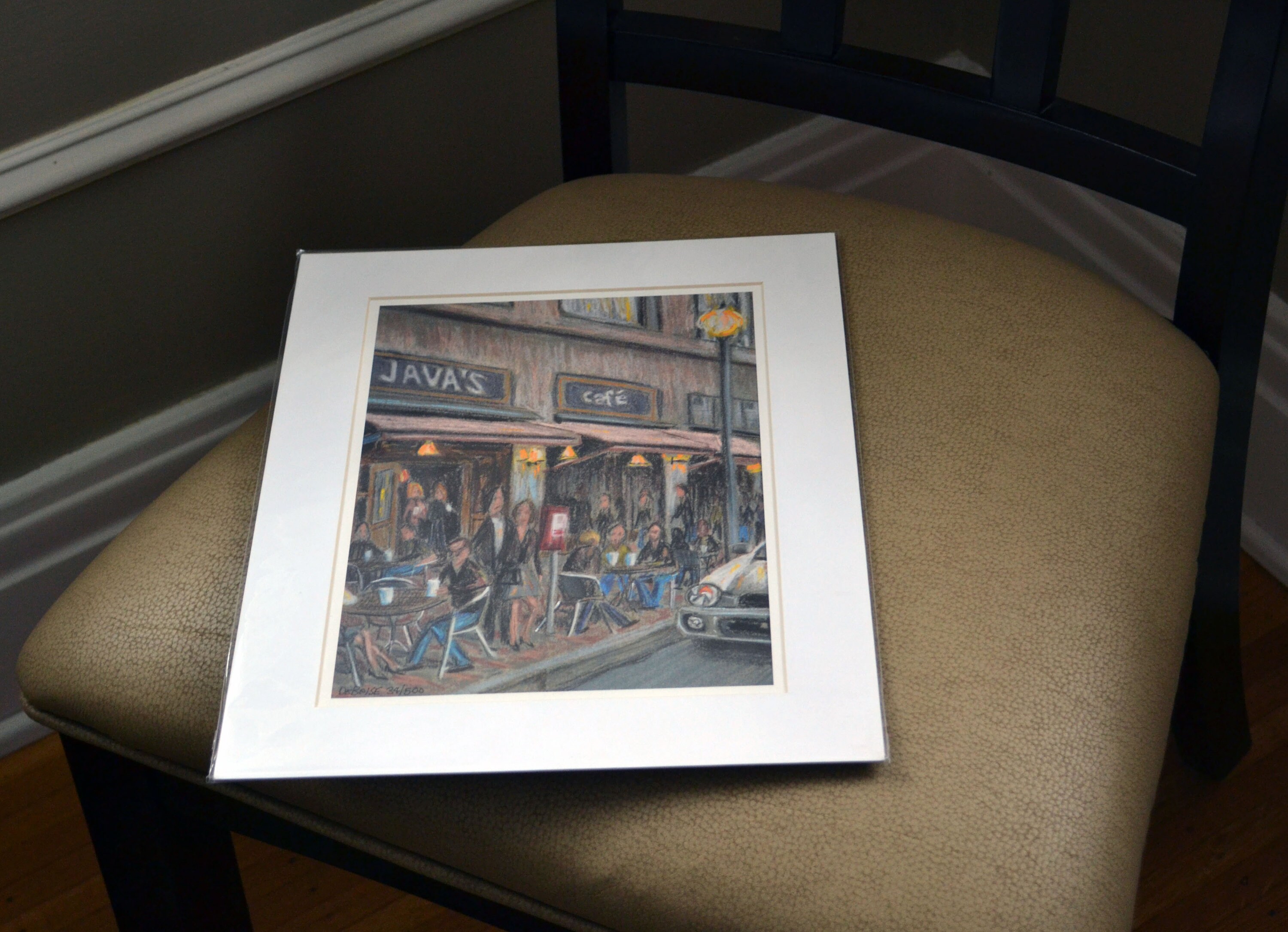 Java's Cafe - Art Print of an Original Pastel Drawing by Bix Debaise - Etsy