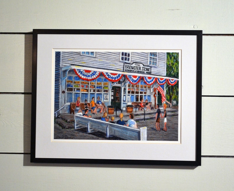 Brewster General Store Cape Cod Art Print Pastel by Bix Etsy