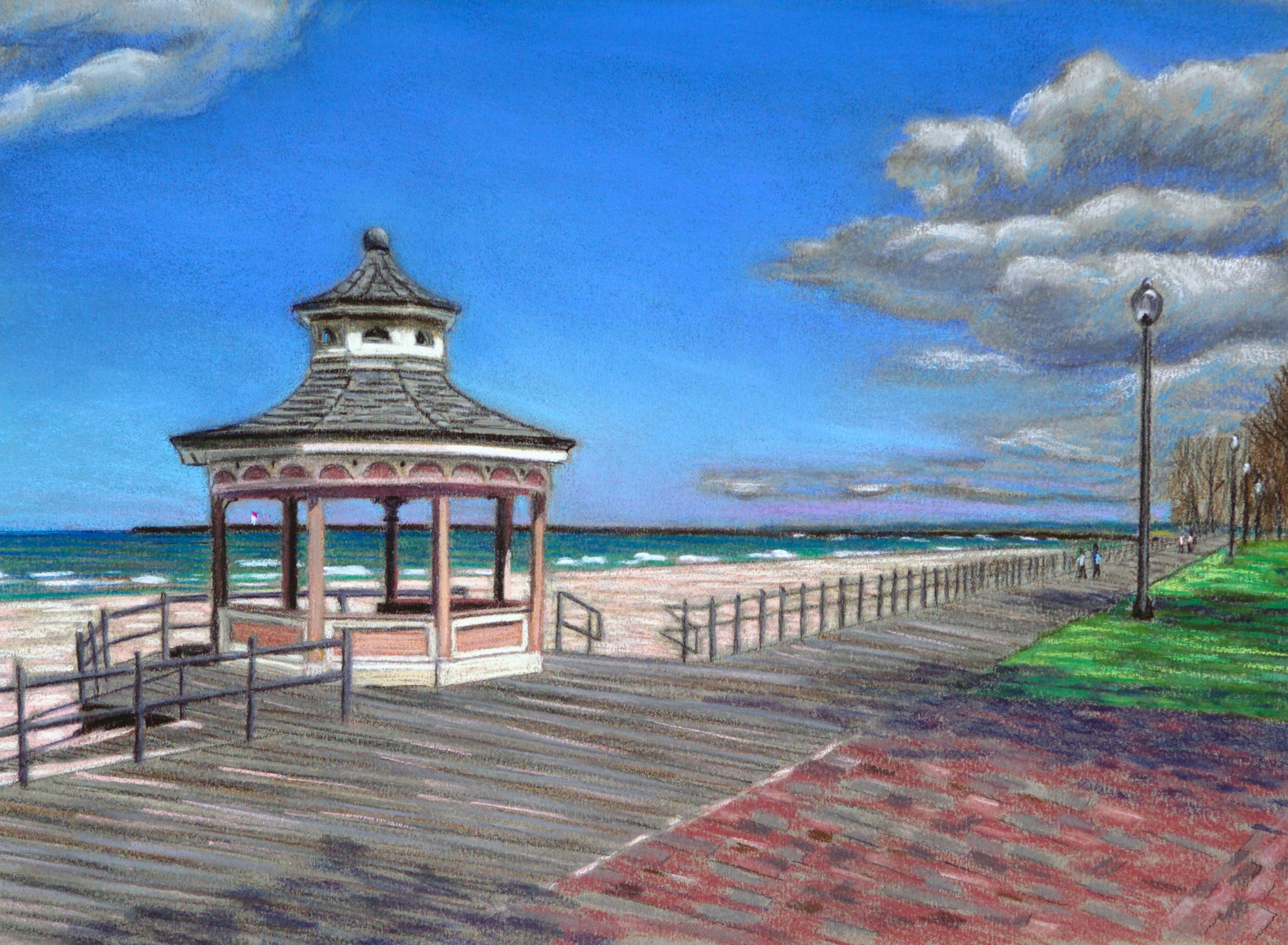 Ontario Beach Park Gazebo, Rochester, NY: an Art Print of a Bix