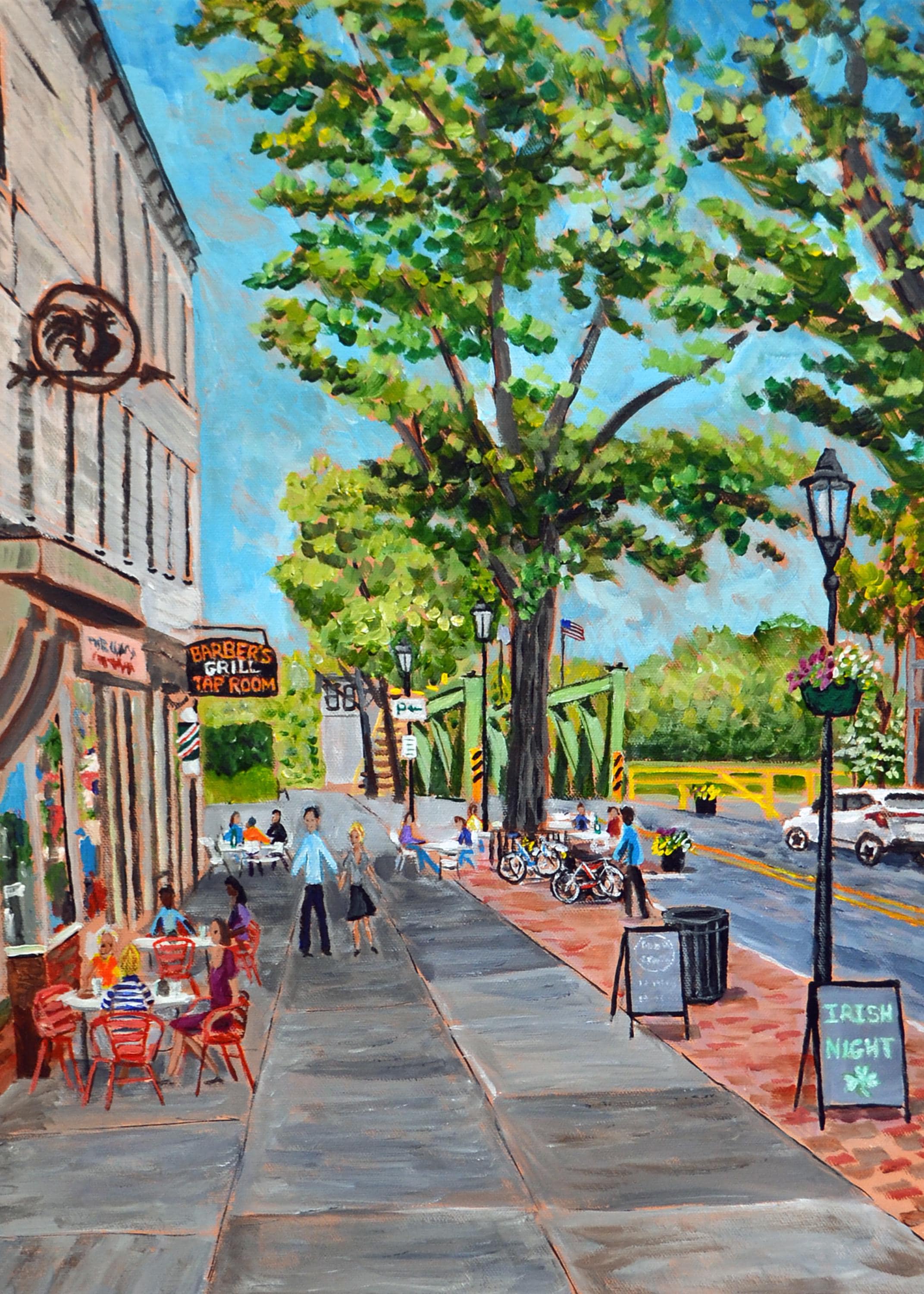 Brockport, NY - an Art Print of an Original Bix Debaise Acrylic