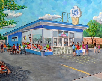 Sno Top Ice Cream Art Print: Manlius, NY Acrylic Painting