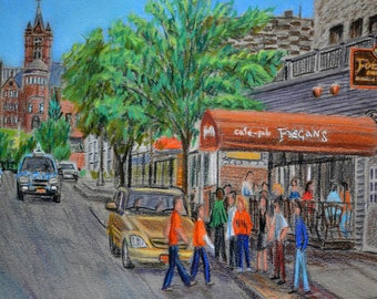 Faegan's Pub, Syracuse, NY - print based on an original pastel drawing by Bix DeBaise