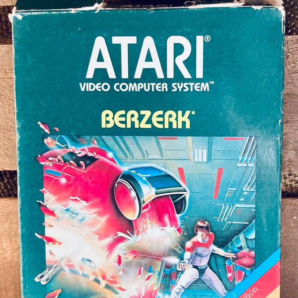 1982 Atari 2600 Video Game “Berzerk” with Original Box - Includes the Original Comic Book by DC Comics