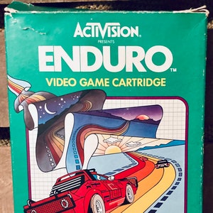 1983 Atari 2600 Video Game “Enduro” with Original Box