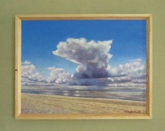 Wolke über Ostsee Ölbild Ölgemälde Meer Strand Wolken Landschaftsbild Landschaftsgemälde