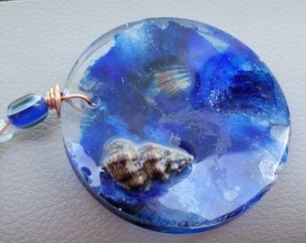 Resin seashell necklace - from artist studio