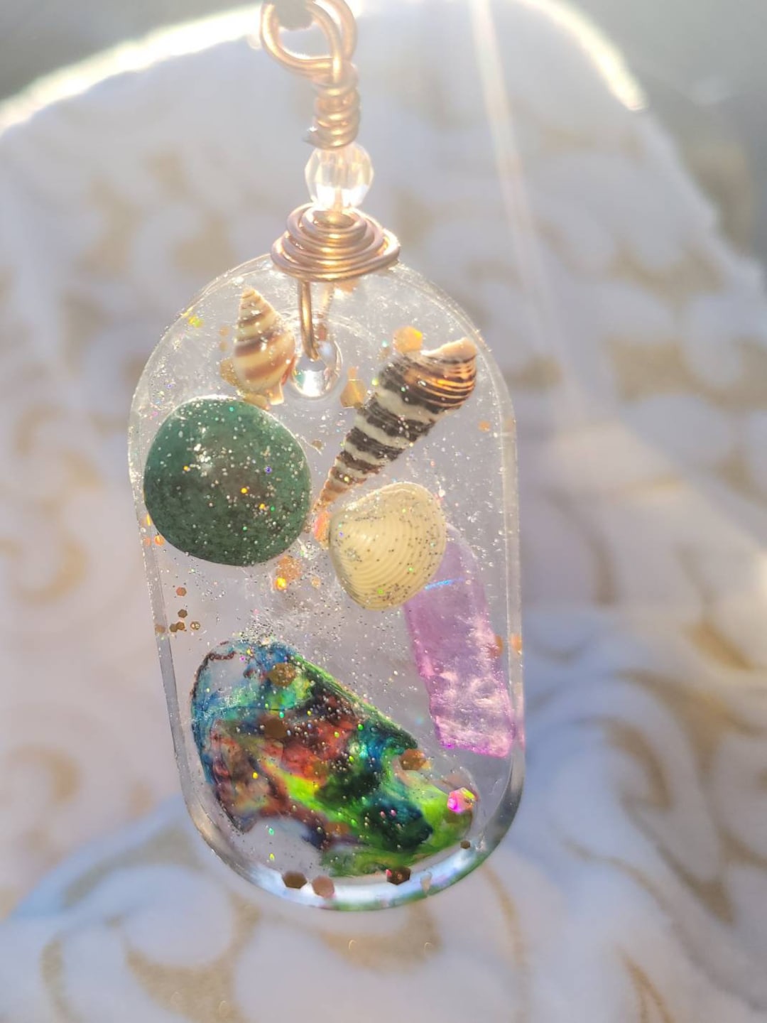 Resin & Shell Jewelry Necklace 5032-4 main image 1