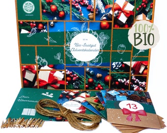 Organic Seed Advent Calendar 2022 - with 24 varieties of seed-resistant herbs and vegetable seeds - DIY Christmas calendar to make yourself.