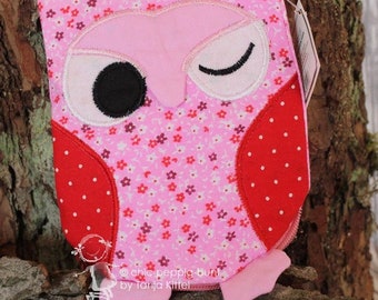 Purse owl pink / red