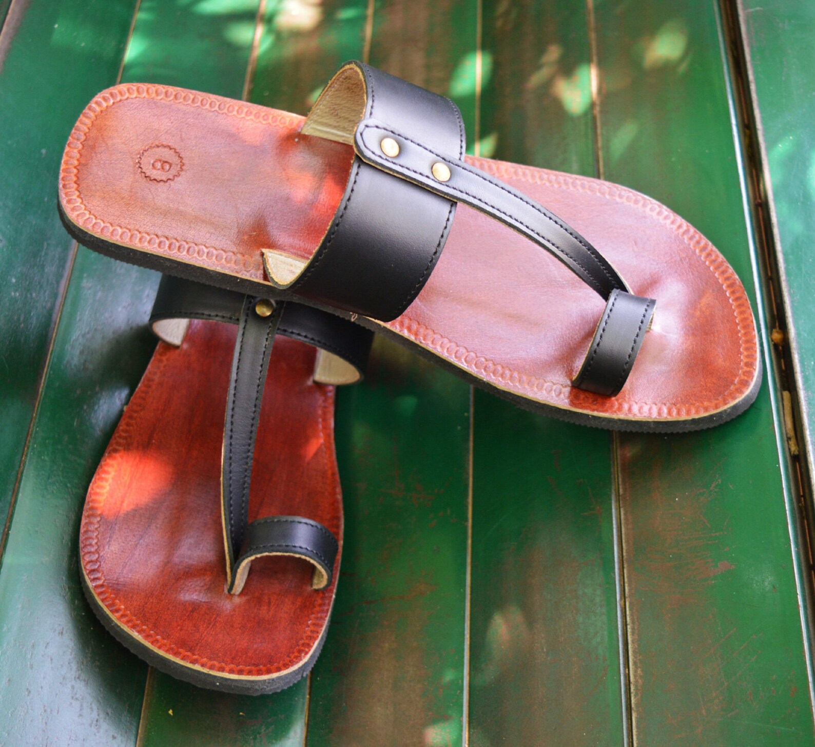 Handmade Men Leather Sandals Handcrafted Gents Christian Etsy