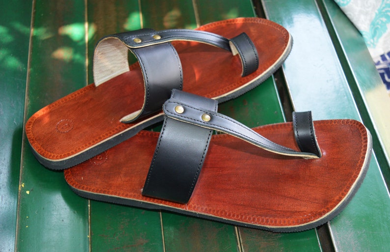 Handmade Men Leather Sandals Handcrafted Gents Christian Etsy
