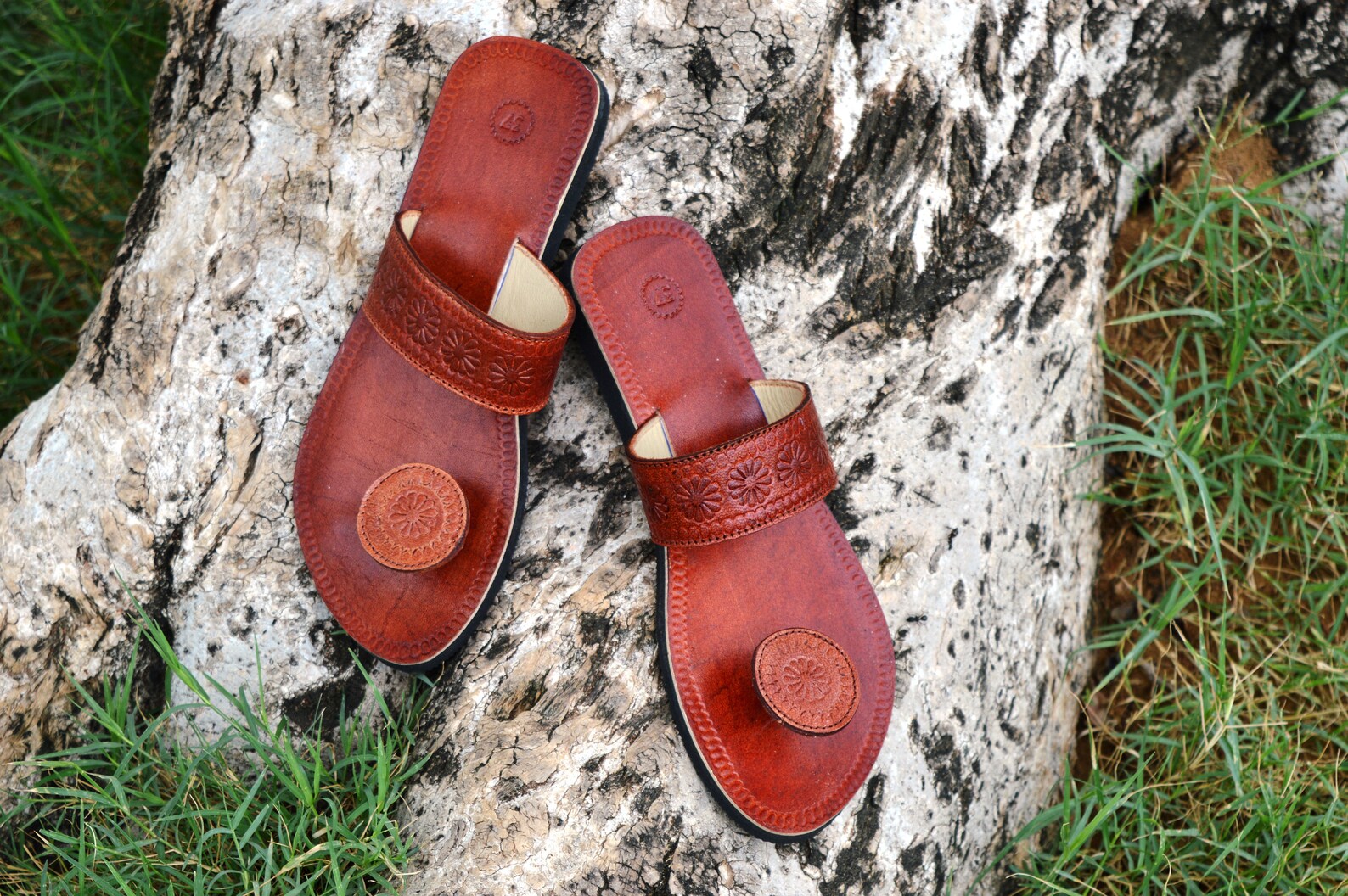 Indian Style Handmade Women Leather Sandals Ladies Sandal Etsy