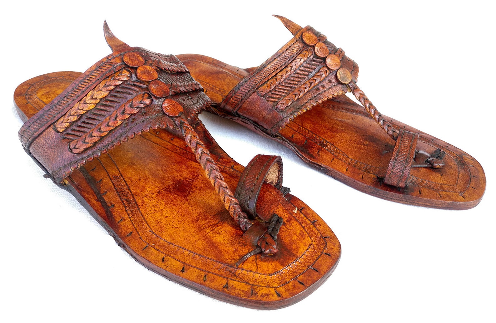 Unisex Hippie Indian Water Buffalo Jesus Sandals 100 Leather Etsy