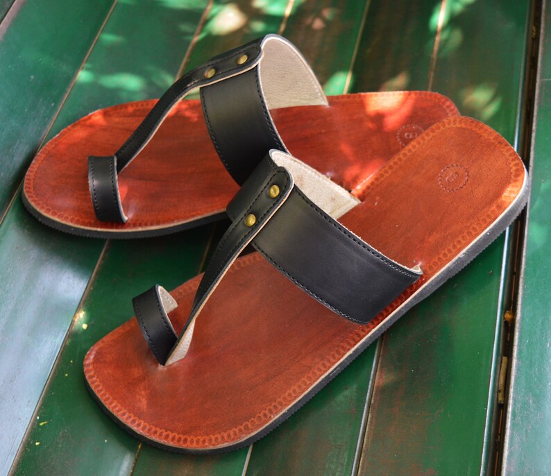 Handmade Men Leather Sandals Handcrafted Gents Christian Etsy