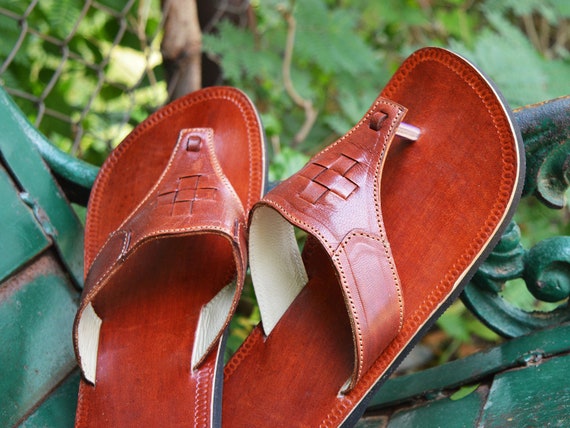 Handcrafted Men Leather Jesus Sandals Handmade Gents Sandal Etsy