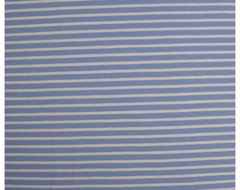 Jersey Streifen hellblau und weiß 5mm