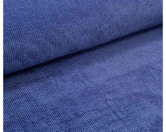 Cordstoff blau stretch, Breitcord Baumwolle