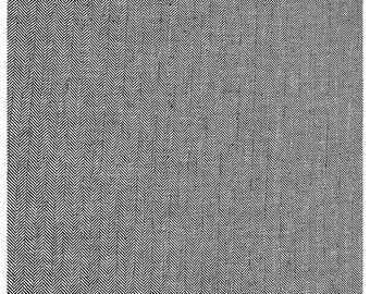 Leinen Fischgrät blau