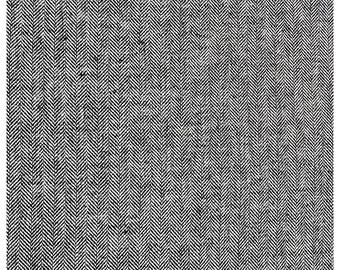 Leinen Fischgrät schwarz