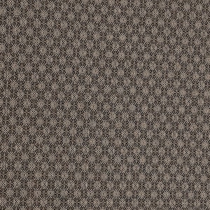 Peut inclure: Gros plan sur un tissu à motifs marron et beige. Le motif est un dessin géométrique répétitif avec de petits éléments en forme de losange. Le tissu a un aspect texturé, avec un léger éclat.