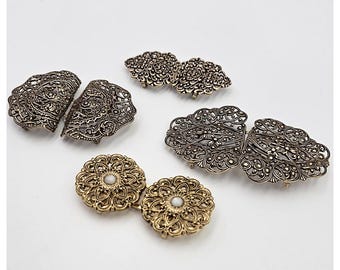 Dirndlschließe aus Metall altgold