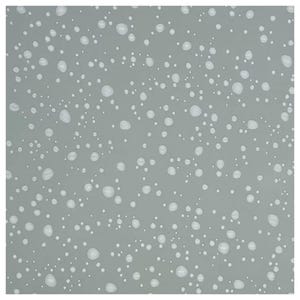 Könnte beinhalten: Ein hellgrauer Hintergrund mit einem Muster aus weißen Kreisen in verschiedenen Größen.