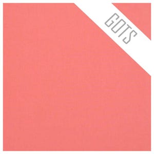 Jersey di cotone organico rosa antico tinta unita