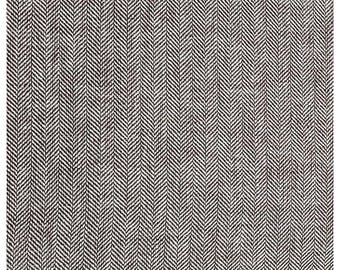 Leinen Fischgrät braun