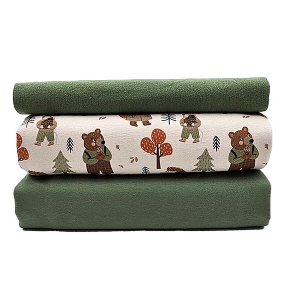 European Cotton Stretch Digital French Terry - Bears - Oeko-Tex® - Taupe European Cotton Stretch Digital French Terry - Bears - Oeko-Tex® - Taupe