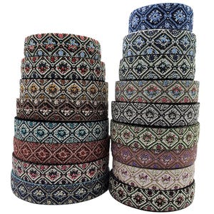 Fascia elastica jacquard in vari colori, 4 cm