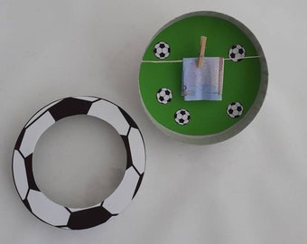 Geldgeschenkbox Fußballspieler, Fußballfan