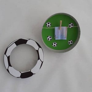 Geldgeschenkbox Fußballspieler, Fußballfan