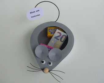 Geldgeschenkbox "Mäuse zum Verbraten", Geburtstag, Kindergeburtstag
