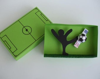 Geldgeschenkbox Fußball, Geburtstag, Kindergeburtstag