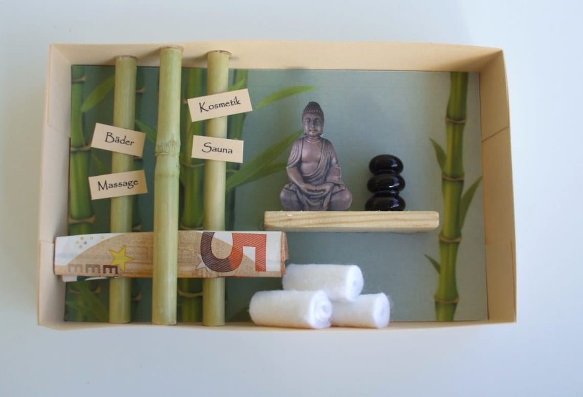 Geldgeschenkbox Wellness Sauna Kosmetik zum Geburtstag Etsy