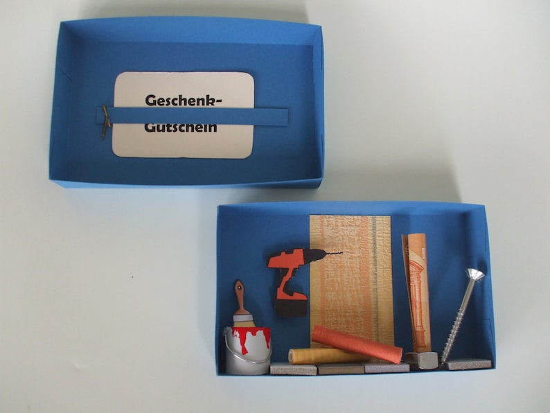 Geldgeschenk/ Gutschein in der Box für Heimwerker/ Handwerker Bild 2