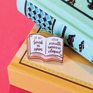 Book Enamel Pin Badge, Gifts For Book Lovers, Bookish Gifts, Book Lovers, Book Pins