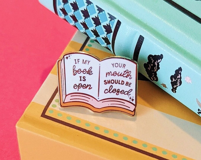 Book Enamel Pin Badge, Book Lovers, Gift for Bookworms, Bookish Gifts