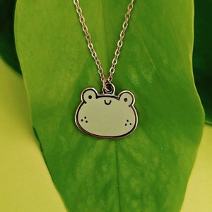 Gold Plated Frog Pendant Necklace: Cottagecore Gift