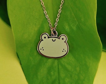 Gold Plated Frog Pendant Necklace: Cottagecore Gift